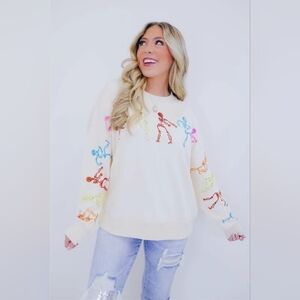 Euc Colorful Skeleton Graphic Sweatshirt! 2x/3x